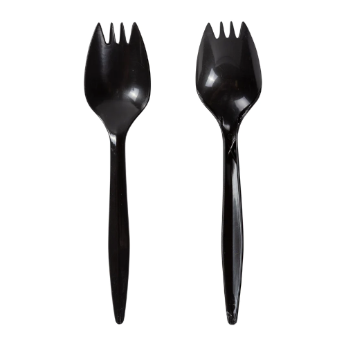 Disposable Spork Black